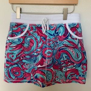 Multi color skirt with shorts underneath